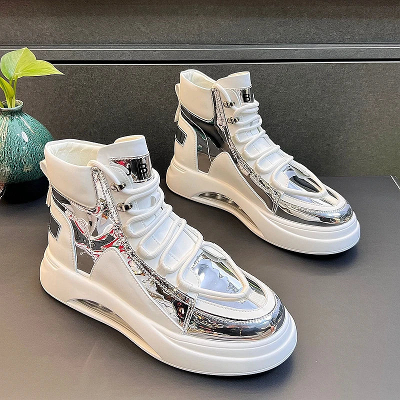 Mens High Top Designer Trending Sneakers