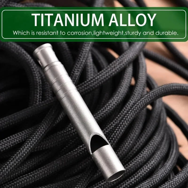 5PCS Outdoor Emergency Titanium Whistle High Decibel