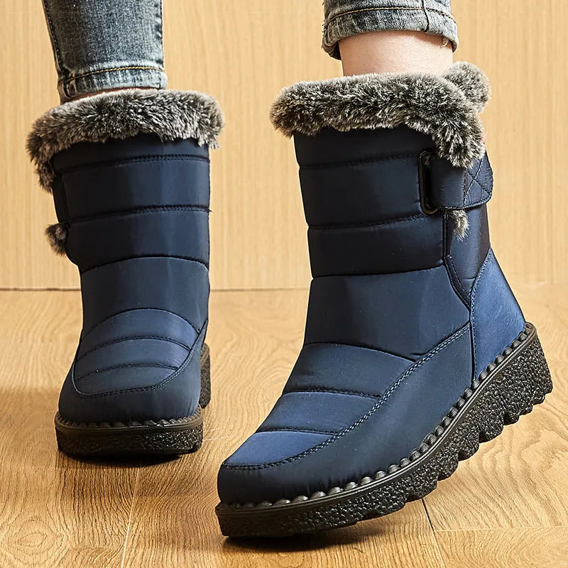 Winter Waterproof Snow Boots with Fur