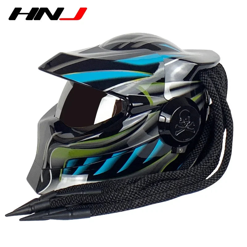 Blood Warrior Motorcycle Braid Predator Helmet