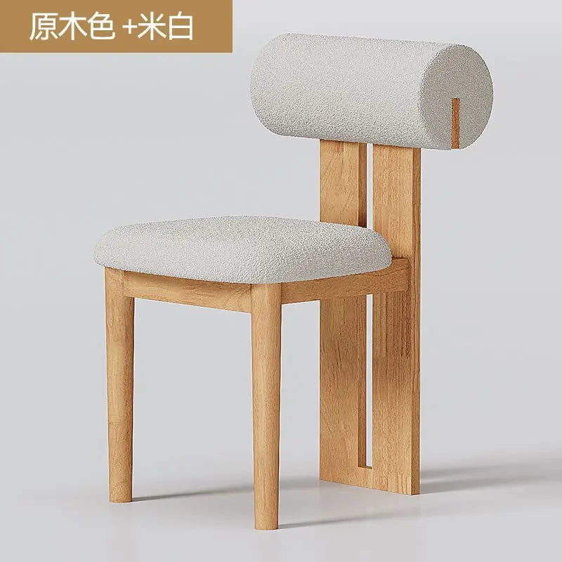 Nordic French Vintage Solid Wood Dining Chair
