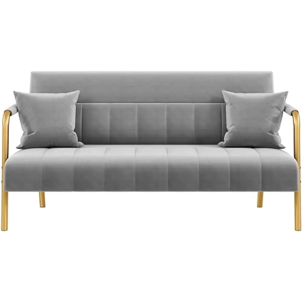 56.5" Luxurious Velvet Fabric Living Room Sofa