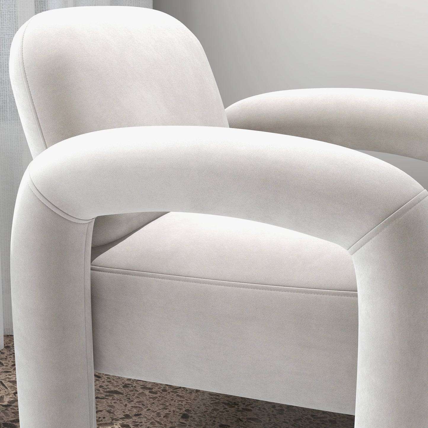 Mid-Century Modern Upholstered Accent Chair