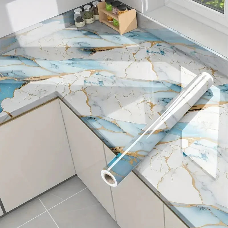 Gilded Marble Patterned Wallpaper Home Decoration
