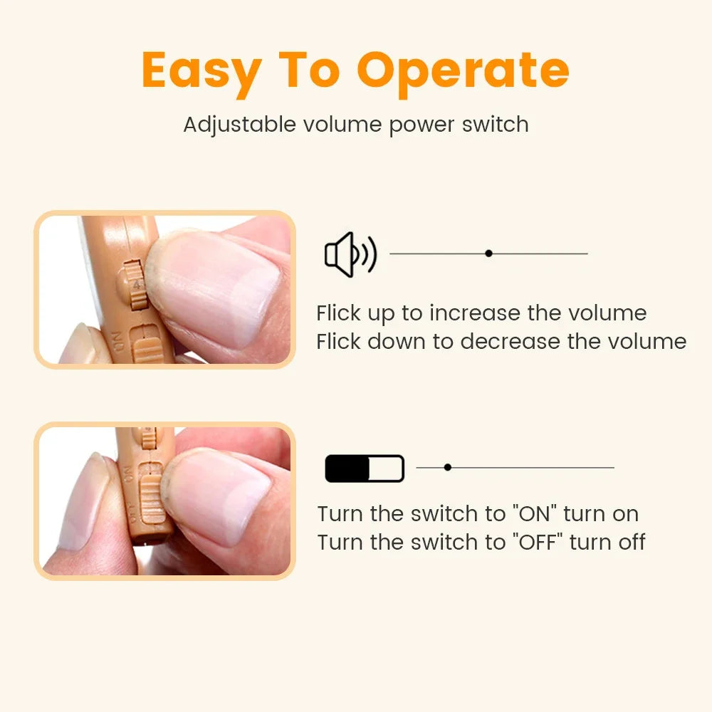 Rechargeable Hearing Aid Wireless Sound Amplifier