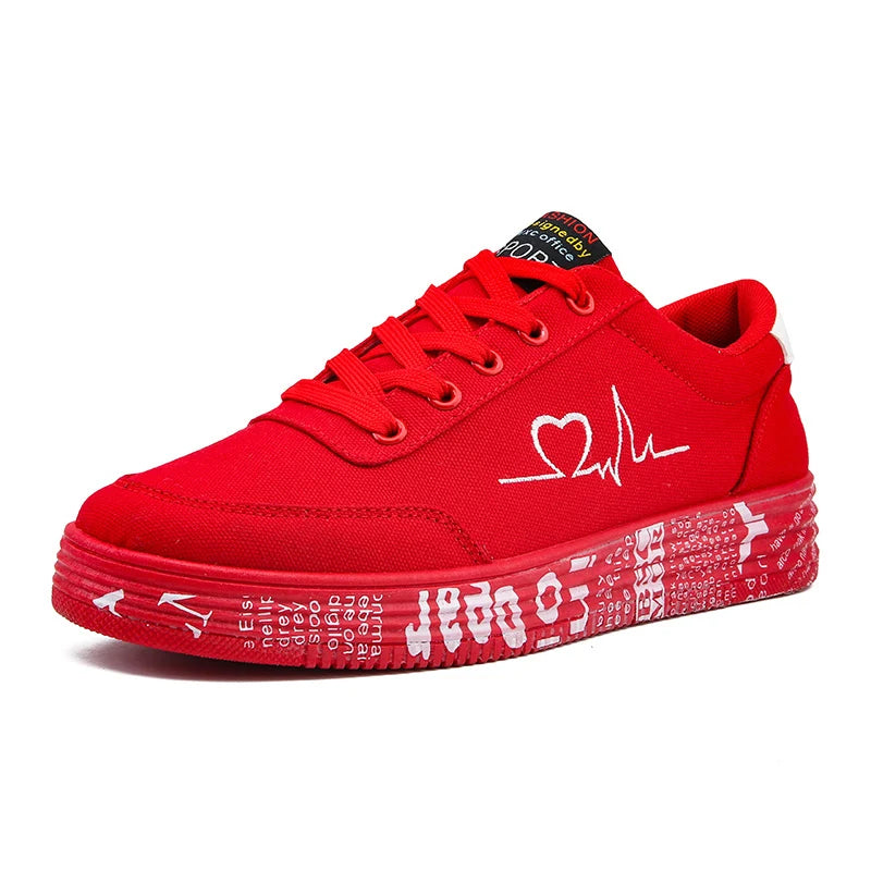 Womens Lace-up Breathable Canvas Lover Shoes