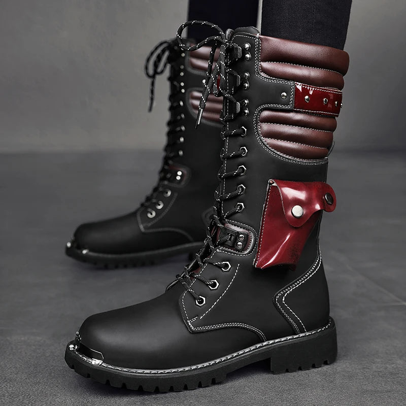 Men's High Top Motorcycle Boots