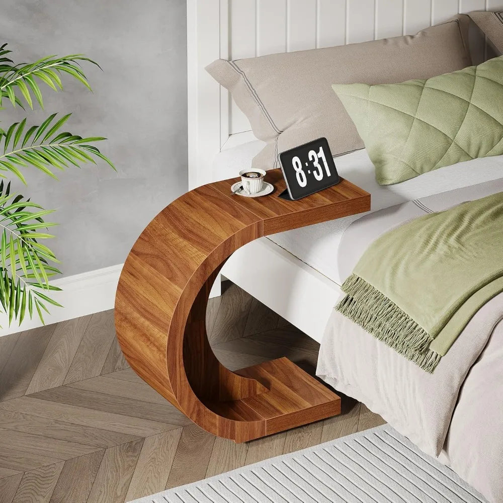 C-Shaped End Table Set of 2