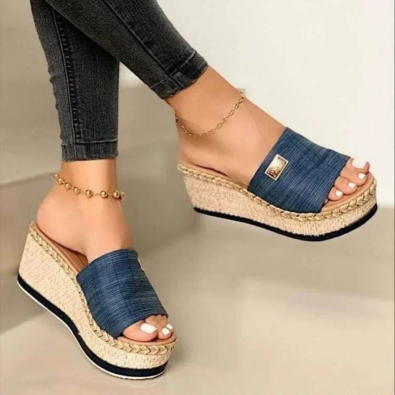 Womens Thick Bottom Casual Leisure Summer Wedges