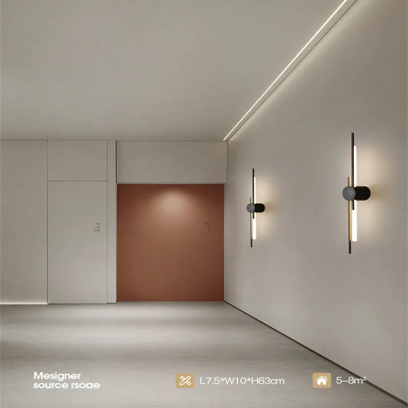 All Copper High-grade Luxury 3 Color Dimming LED Wall Lamp