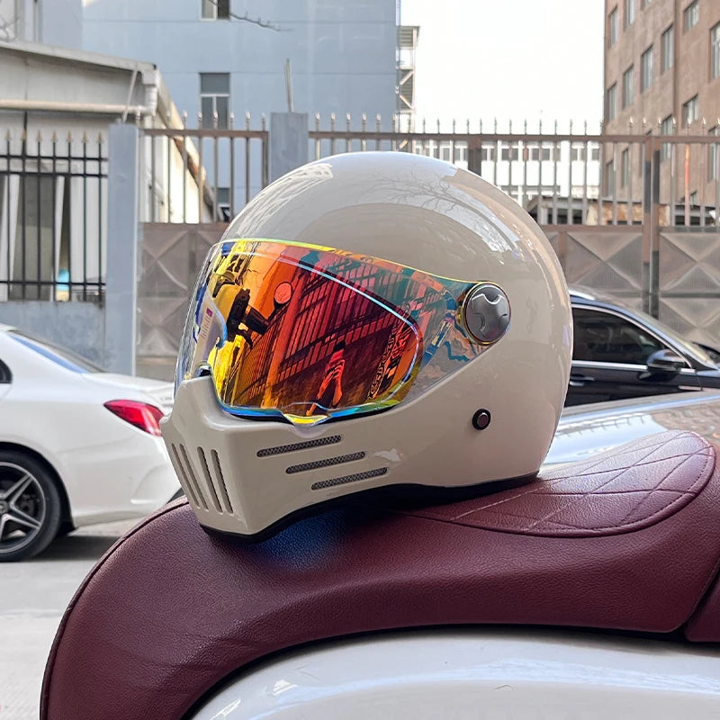 DOT Motorcross Vintage Full Face Retro Helmet