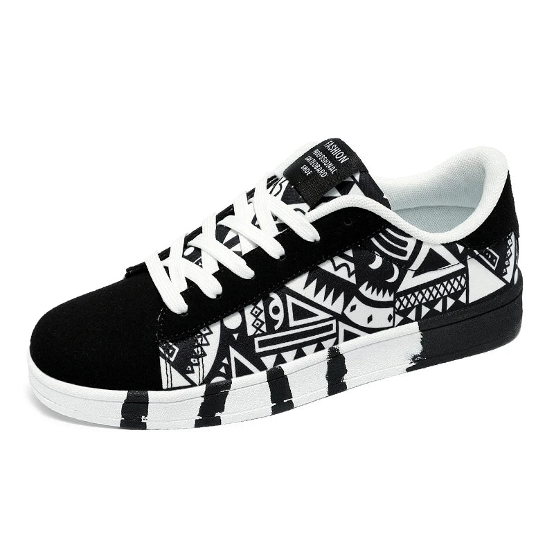 Fashion Graffiti Sneakers Mens Skateboard Shoes