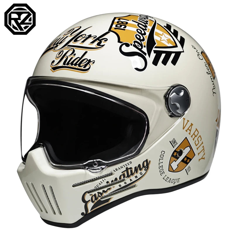 DOT Motorcross Vintage Full Face Retro Helmet