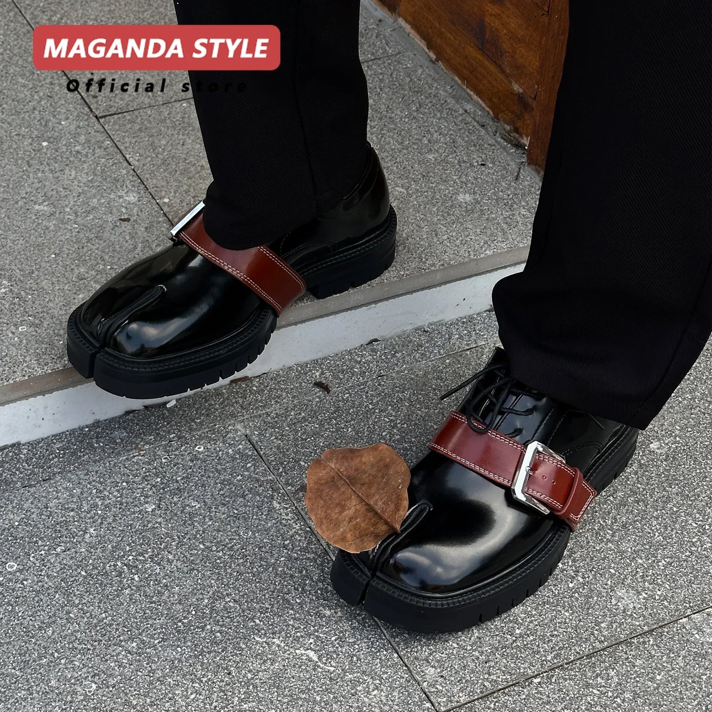 British Style Leather Split Toe Shoes