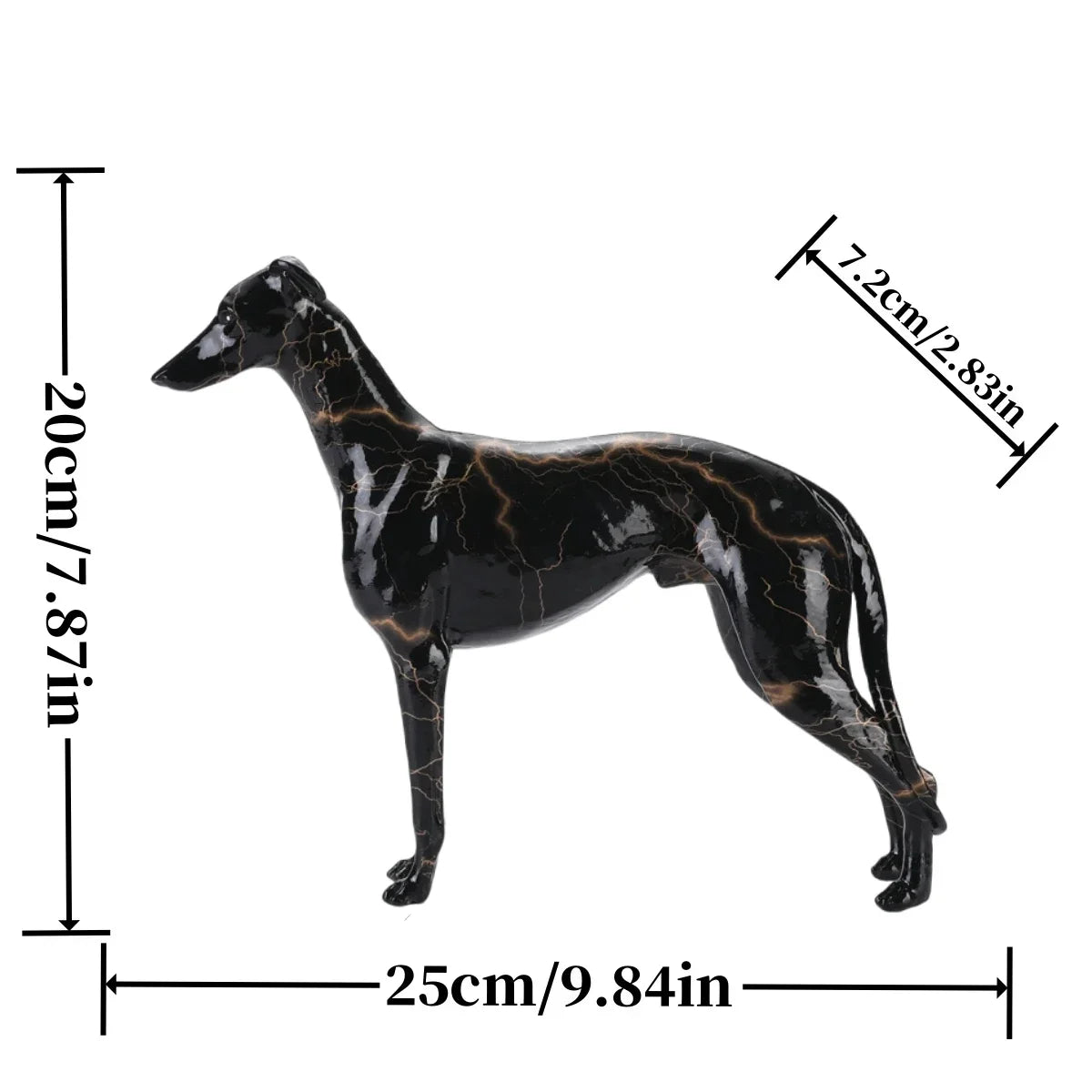 9.84inch Graffiti Greyhound Home Decoration