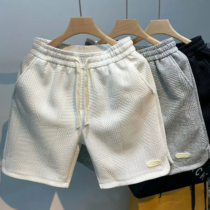 Men's Sports Shorts with Wave Patterns