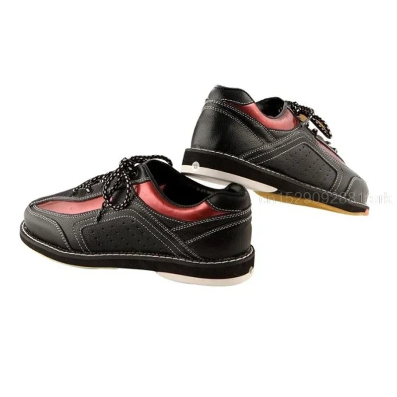 Professional Bowling Shoes Mens Soft Leather Cushioning