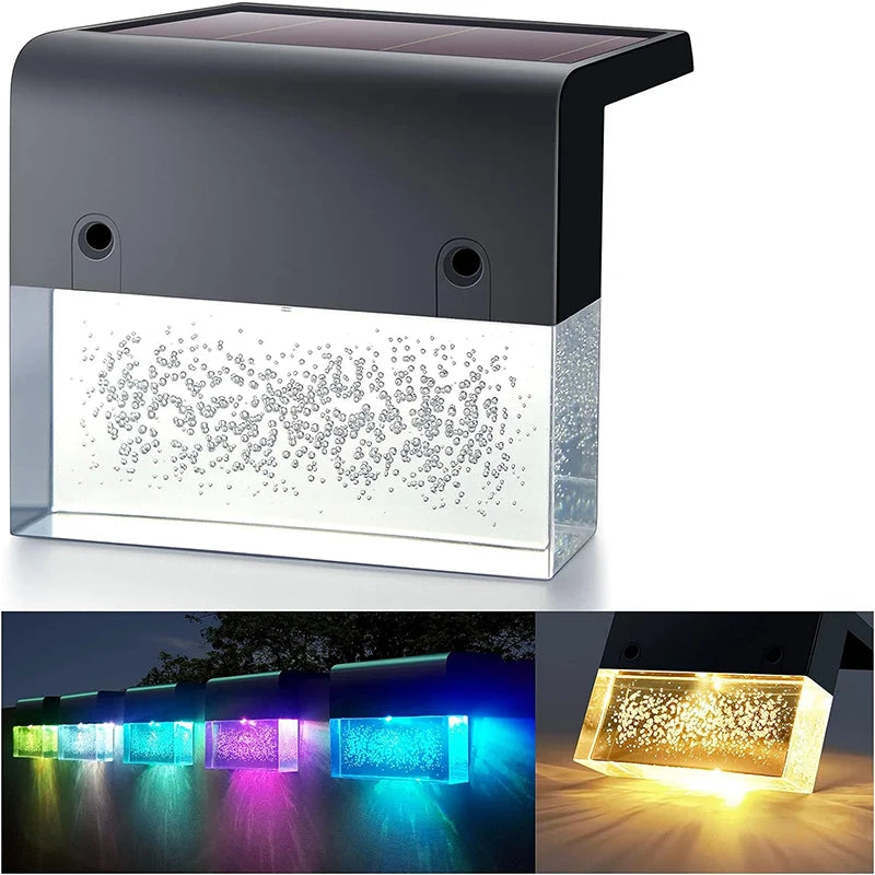 Solar Deck Fence Lights Outdoor Waterproof