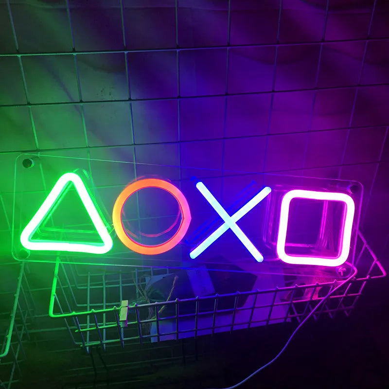 Neon Sign Custom Game Icon Light