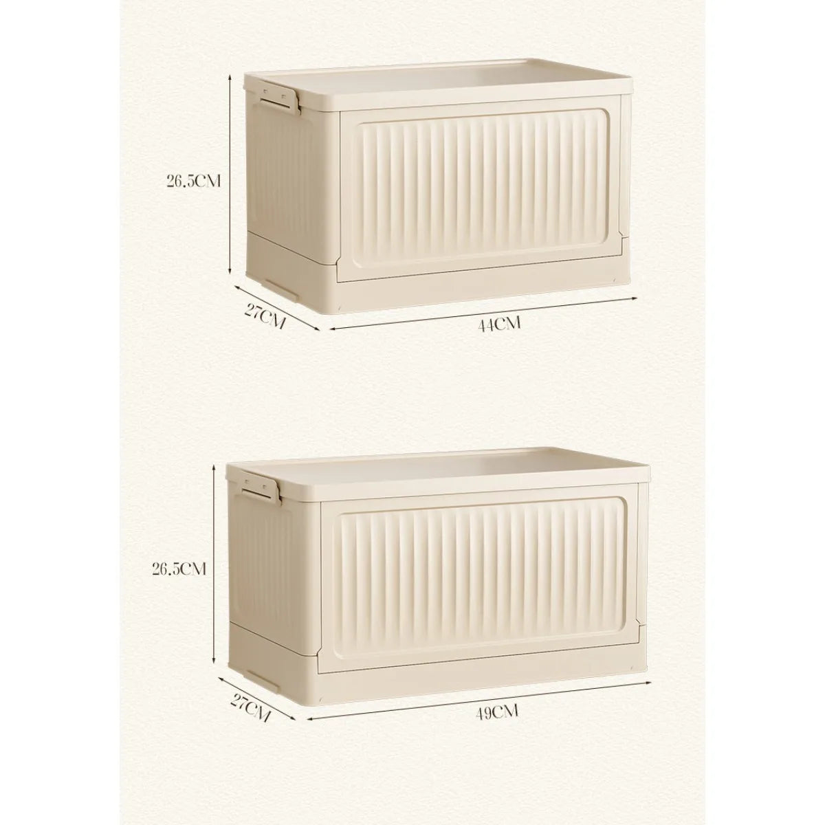 Folding Stackable Storage Bins with Lid