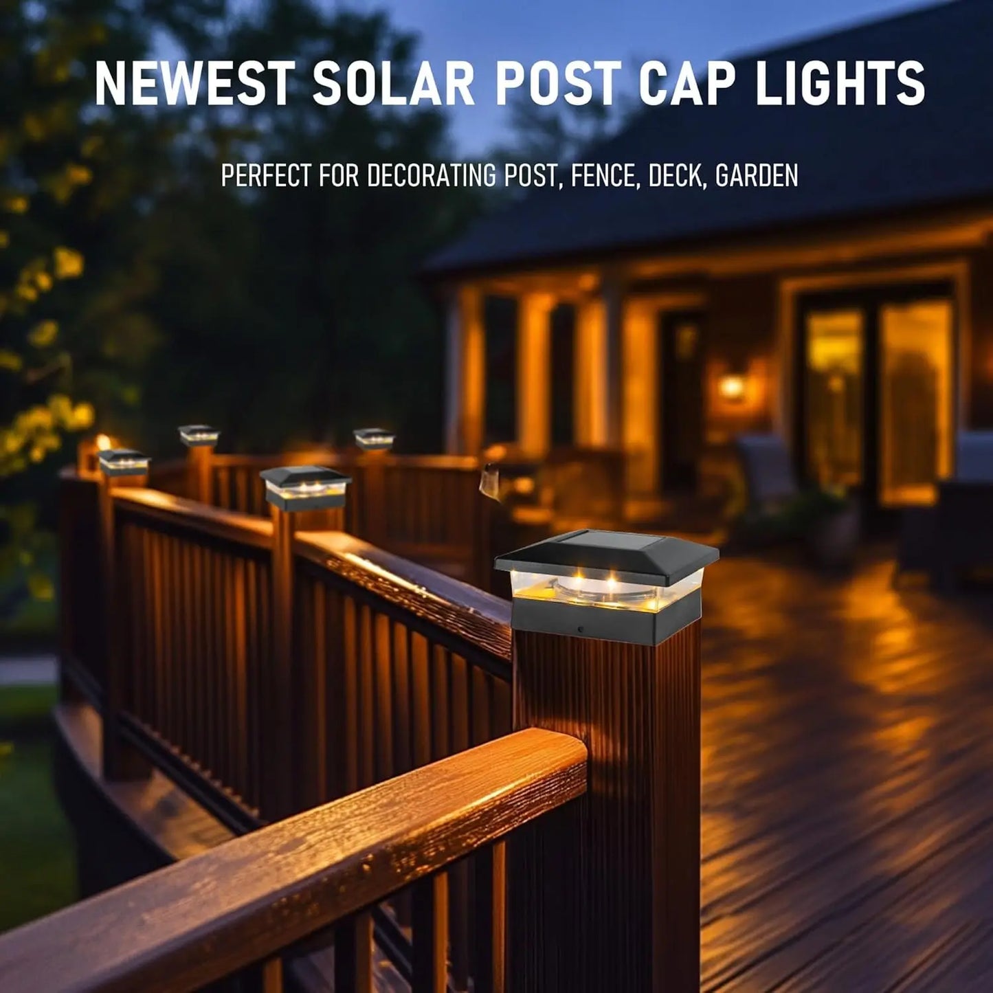 Waterproof Outdoor Solar Pole Cap Light