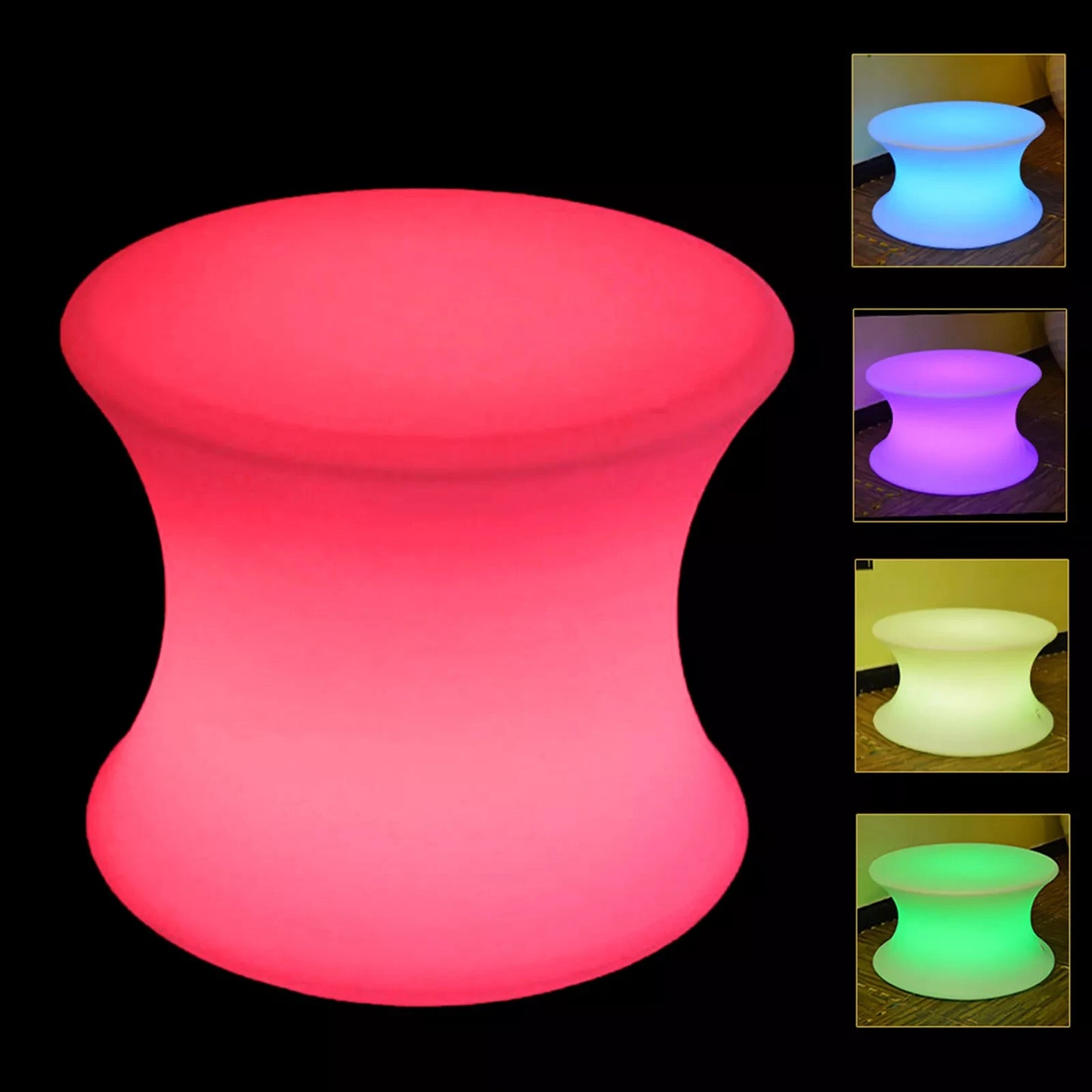 16" LED Color Light Up Bar Stool Waterproof with Remote