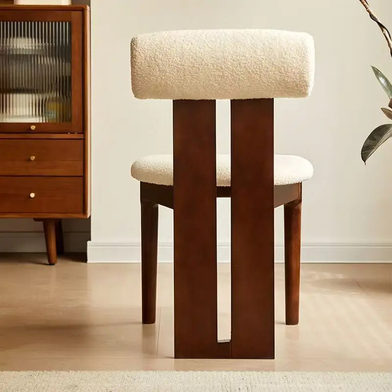 Nordic French Vintage Solid Wood Dining Chair