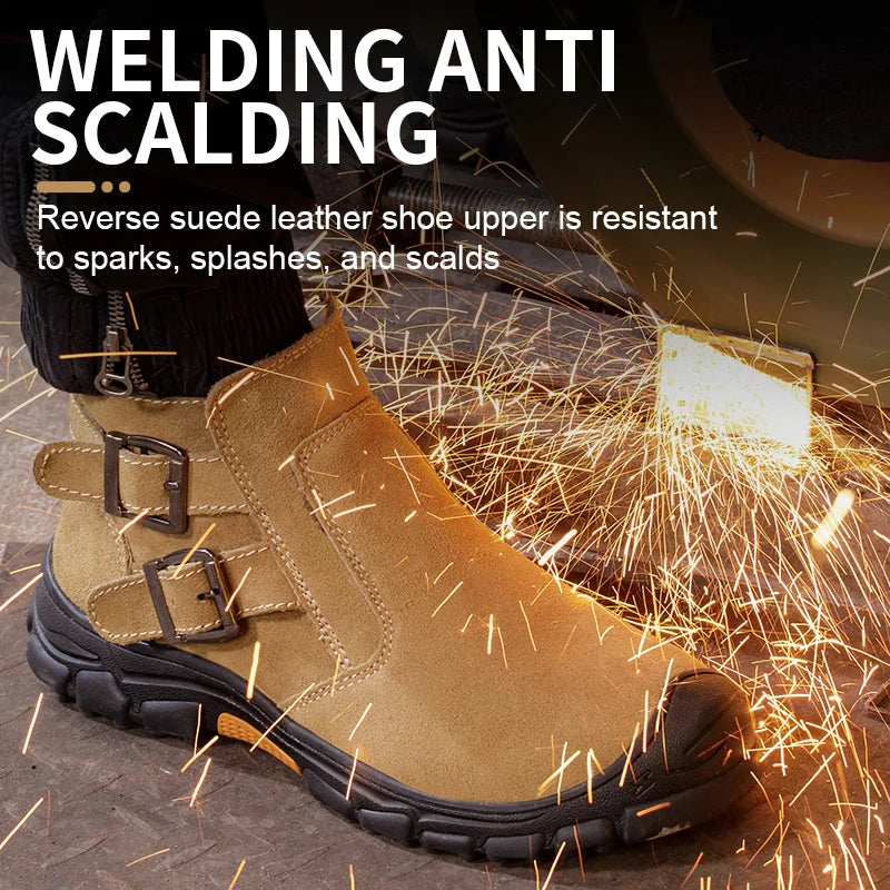 Mens Safety Boots Indestructible Steel Toe