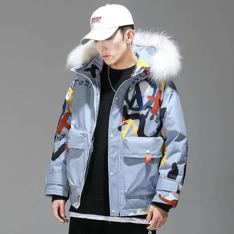 Men's Down Jacket Winter Short Style Outerwear