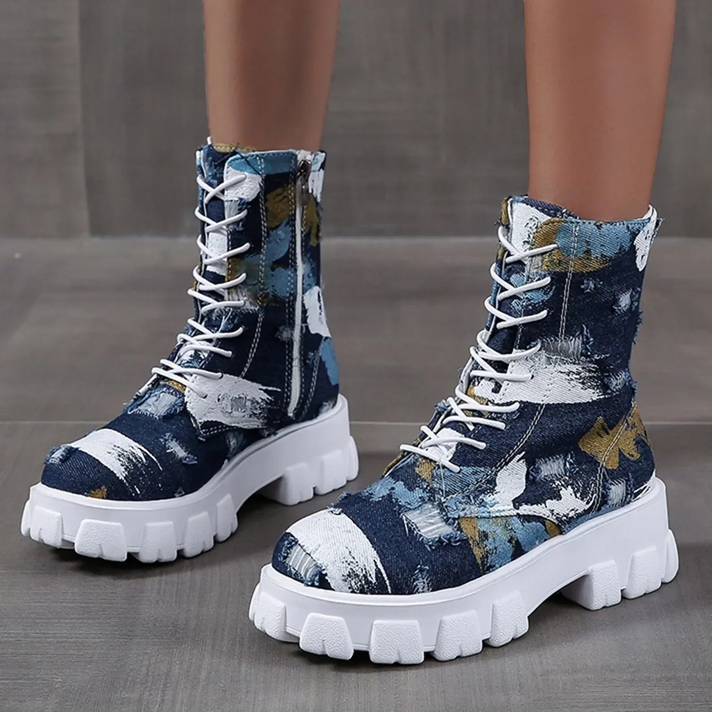 Breathable Thick-soled Fashionable Design Casual Boots