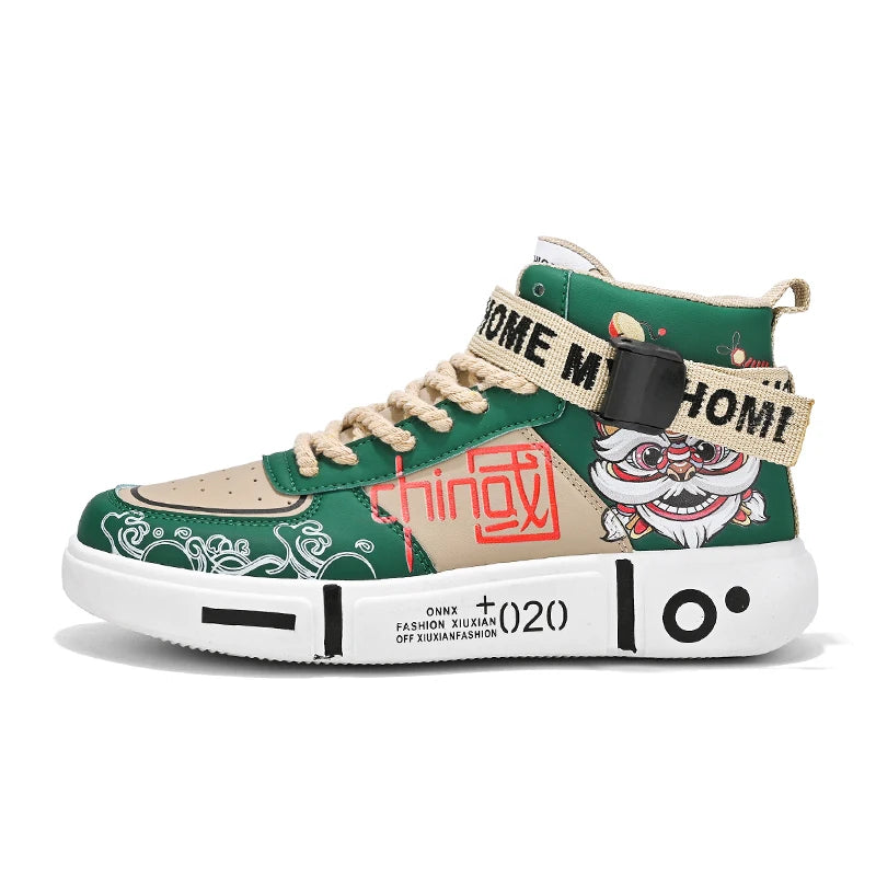 Fashion Print Skateboard Sport Shoes