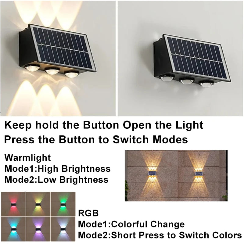 4/6/8LED Solar Powered Waterproof Streetlight