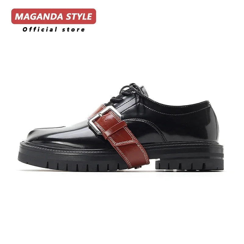 British Style Leather Split Toe Shoes