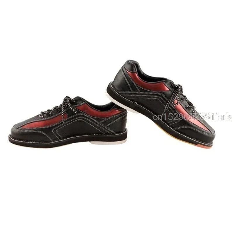 Professional Bowling Shoes Mens Soft Leather Cushioning
