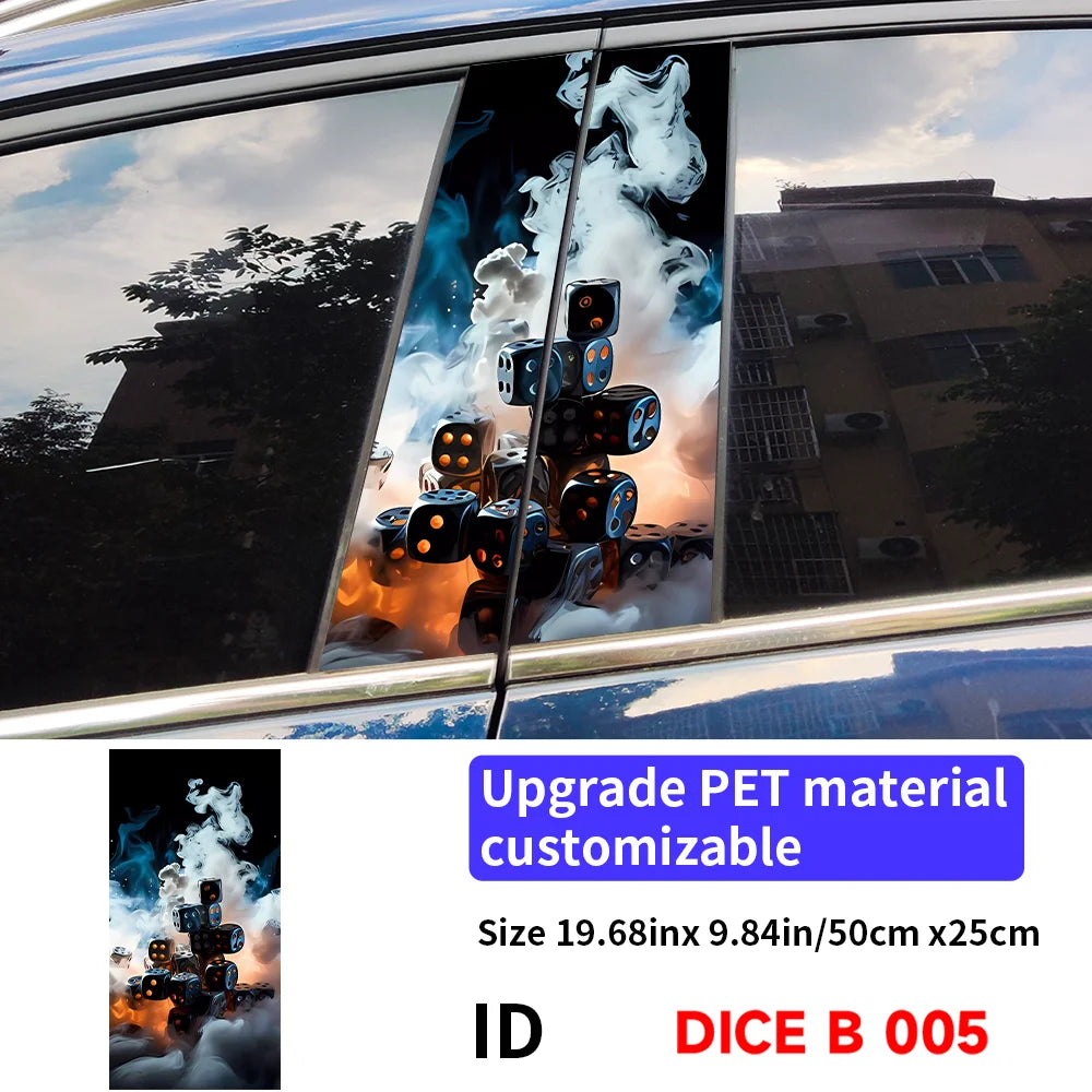 Dice B Pillar Waterproof Decorative Decals