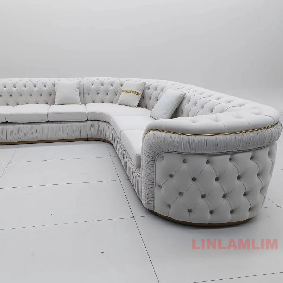 Luxury Chesterfield Sectional Sofa Set