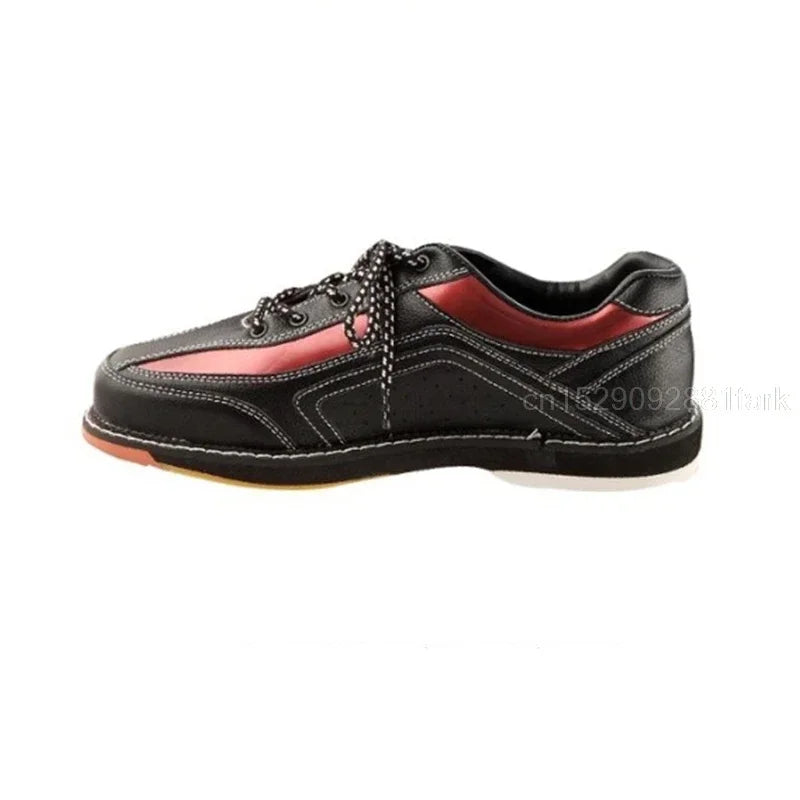 Professional Bowling Shoes Mens Soft Leather Cushioning