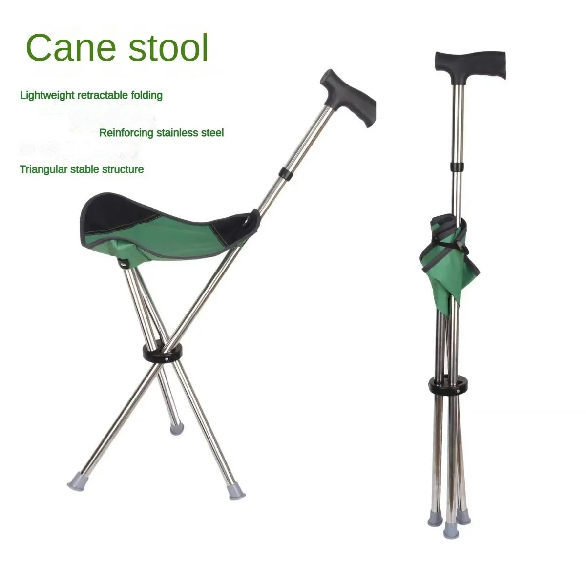 Beach Chair Retractable Folding Straight Cane