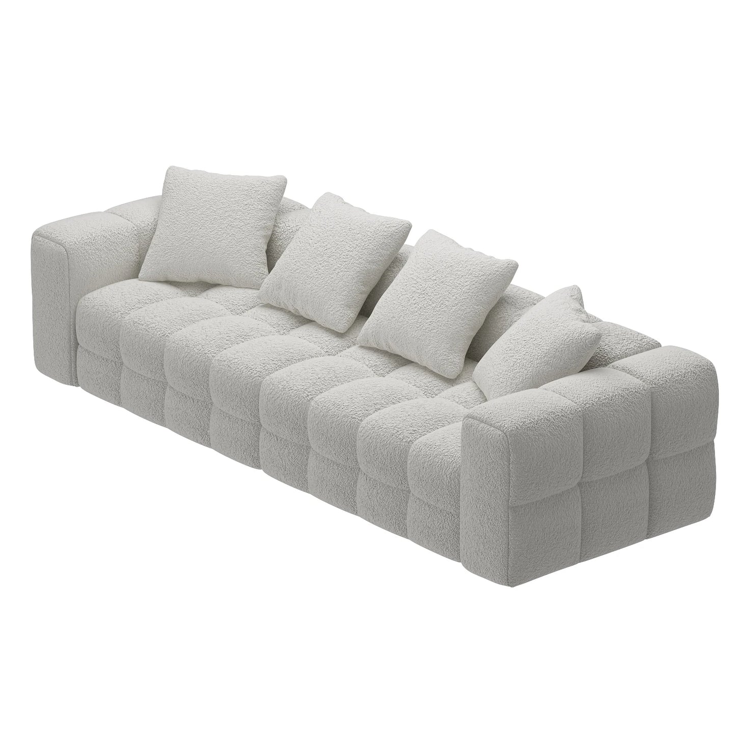 FUFU&GAGA Elegant Modern 4 Person Couch With 4 Pillows