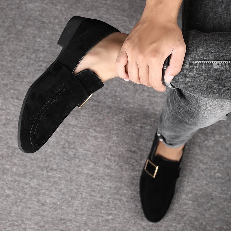 Suede Mens Designer Social Business Loafers