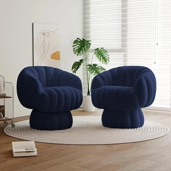 Mid Century Modern 360* Swivel Accent Chair Set of 2