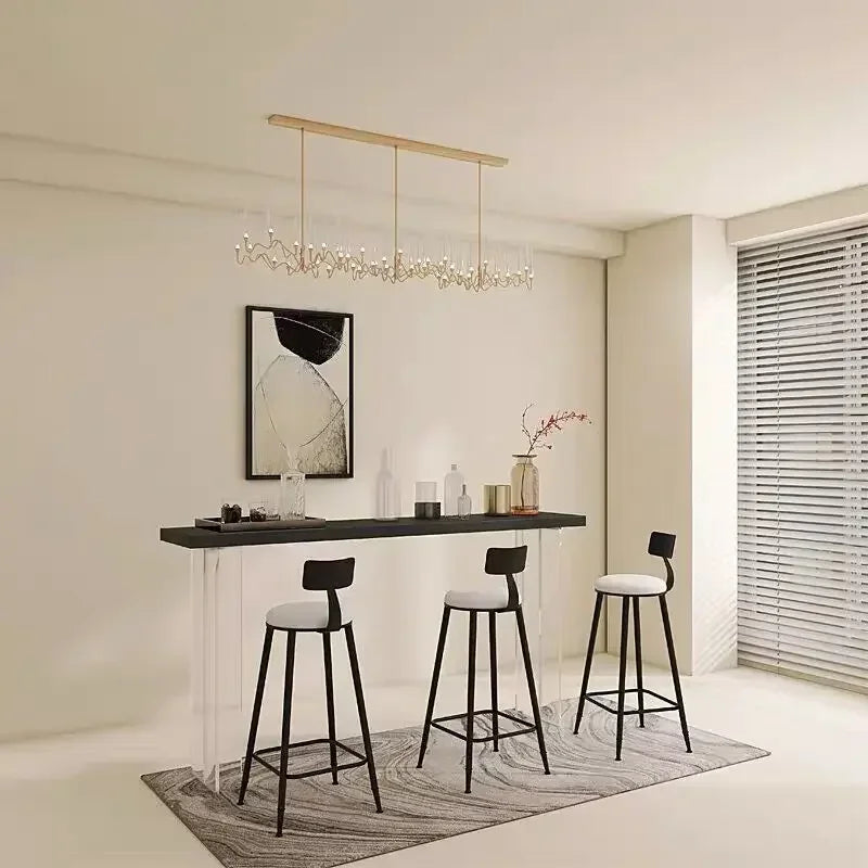 Table Led Counter High Wooden