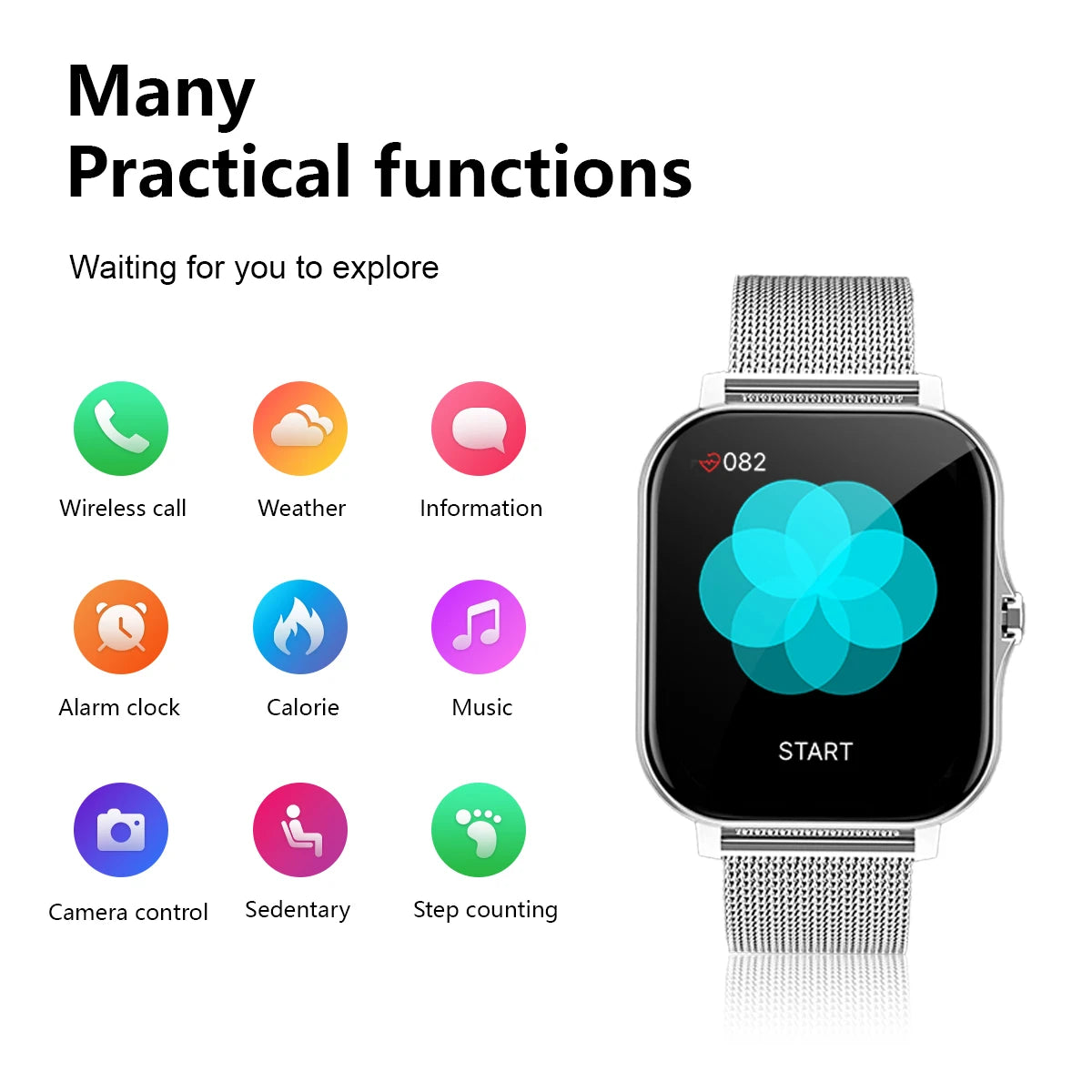 Smart Watch Wireless Fitness Monitoring for IPhone/Andriod