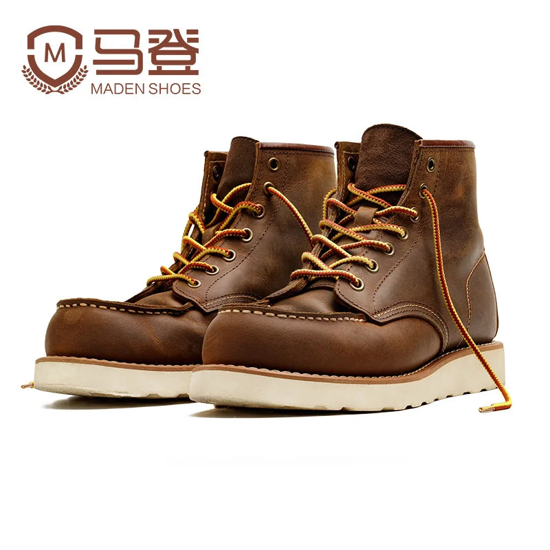 Maden Vintage 875 Ankle Boots Durable Leather High-top