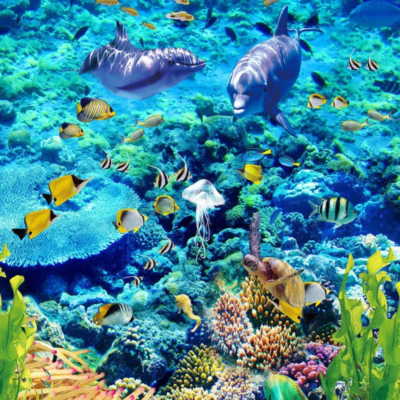 3D Photo Underwater World Flooring Bathroom