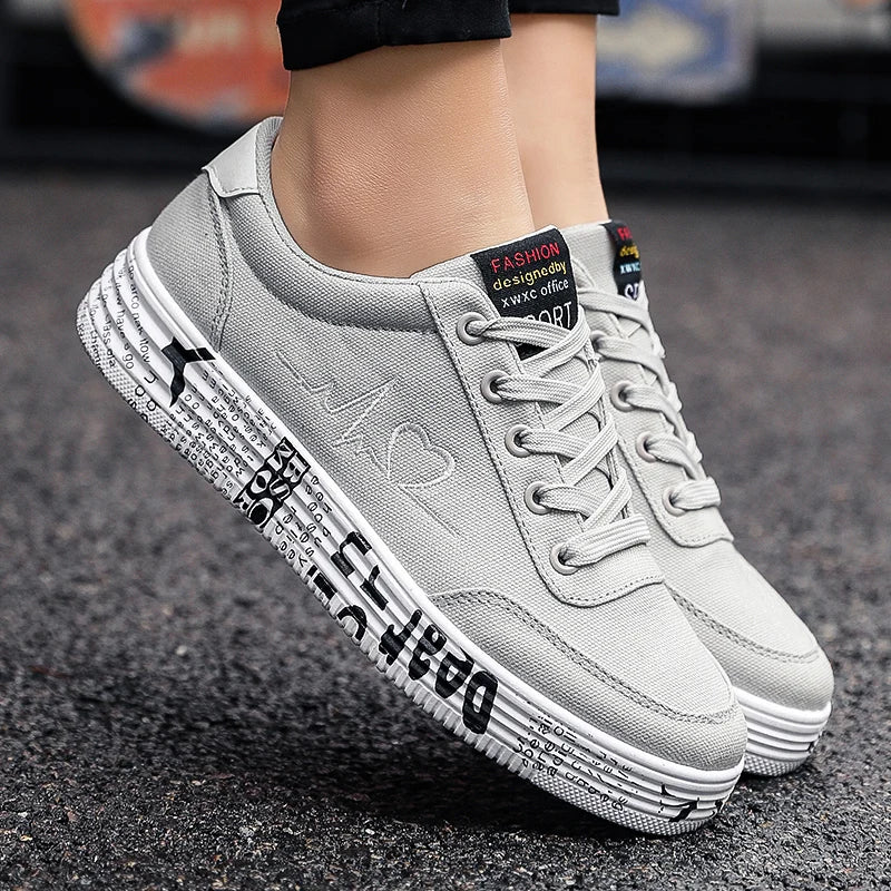 Womens Lace-up Breathable Canvas Lover Shoes