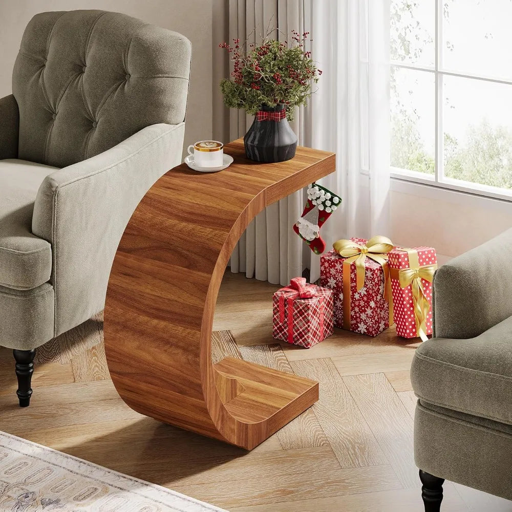 C-Shaped End Table Set of 2