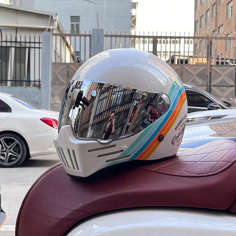 DOT Motorcross Vintage Full Face Retro Helmet