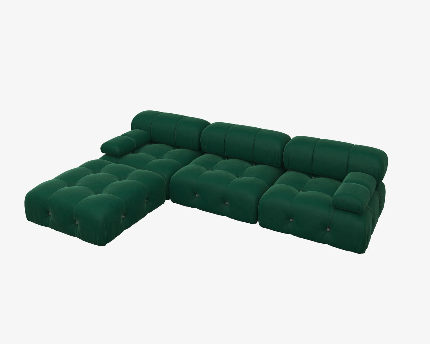 104" Modular Sectional Sofas Luxury Modern Velvet 4-Seat