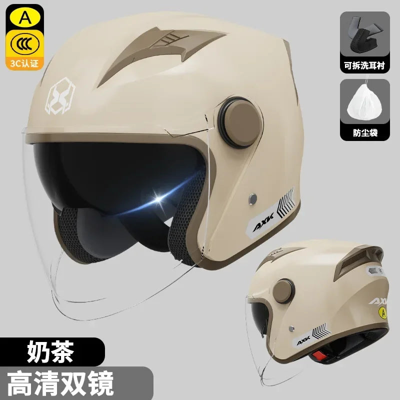 All Season Universal Safety Helmet Double Lens